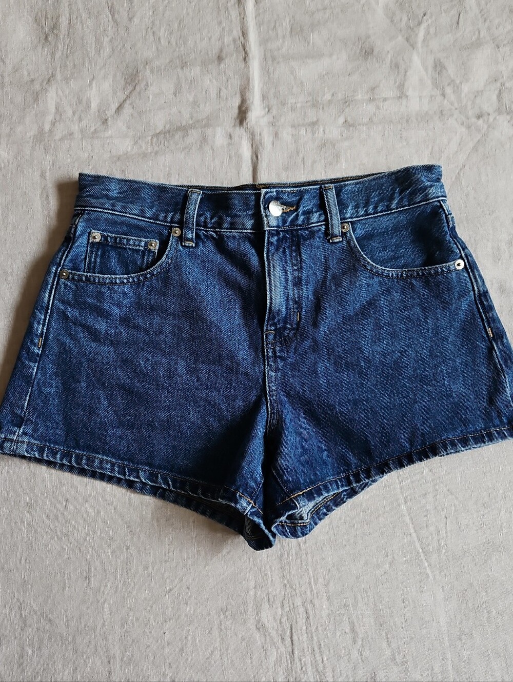 J.Crew Medium Blue High-Waist Denim Shorts Size 25 - Picture 6 of 8
